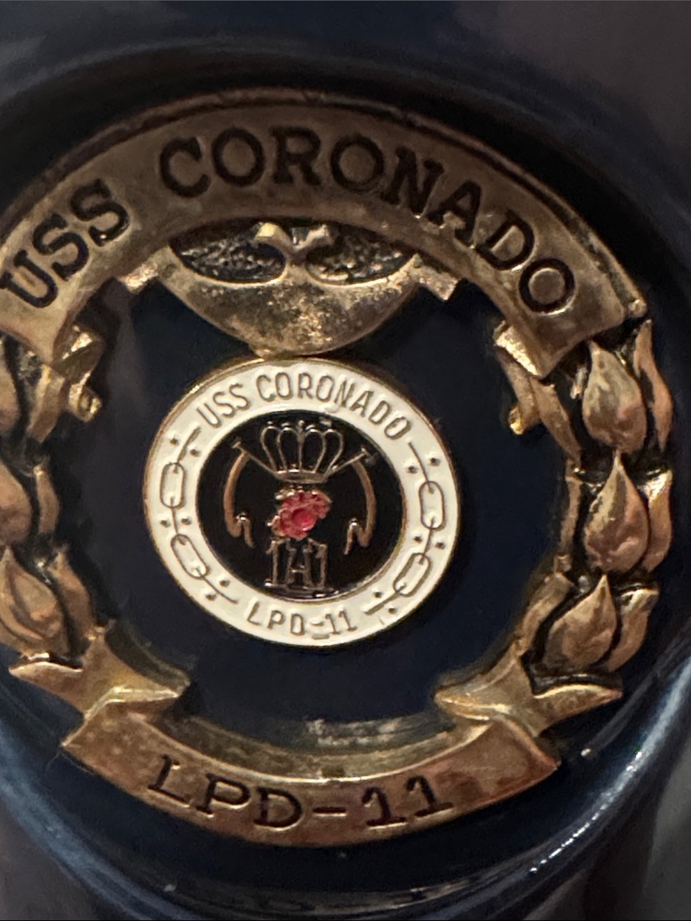 USS Coronado LPD-11 US Navy Commemorative Mug by Jostens Lindor Rare Vintage 8oz - Picture 4 of 9